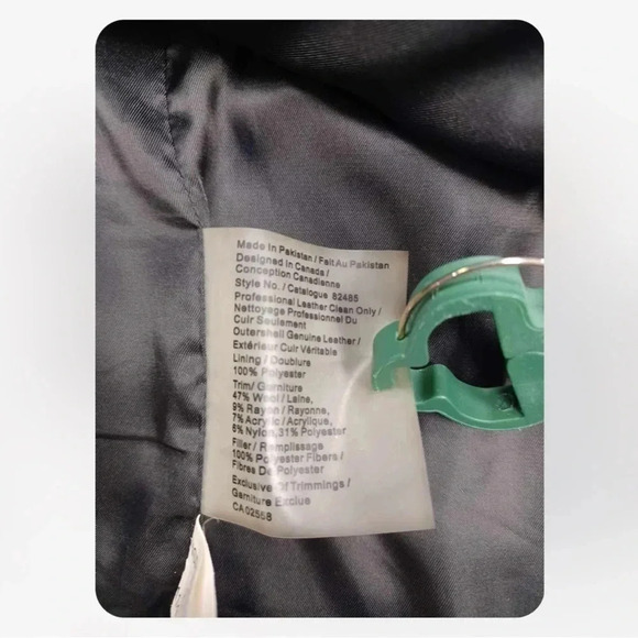 Danier Leather Lined Black Jacket Size XL - Picture 12 of 13